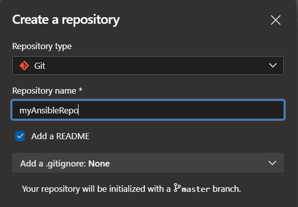 Create a Git repository in Azure DevOps